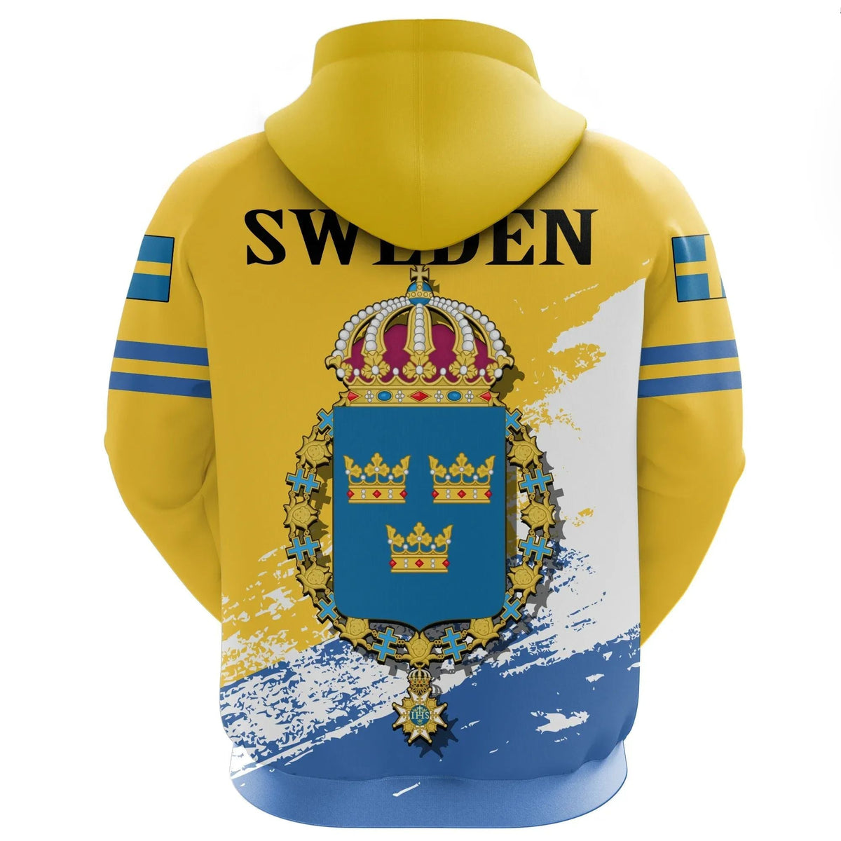 Sweden Hockey Hoodie Hockey Three Crowns RLT7 - Wonder Print Shop