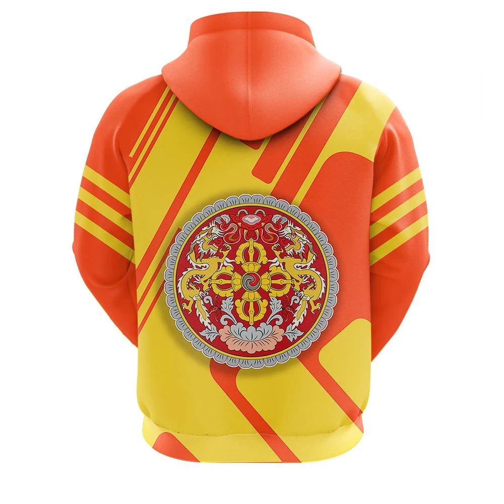 Bhutan Hoodie Coat Of Arms Rockie RLT6 - Wonder Print Shop