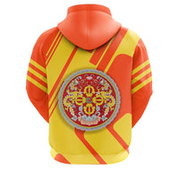 Bhutan Hoodie Coat Of Arms Rockie RLT6 - Wonder Print Shop
