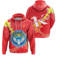 Kyrgyzstan Christmas Hoodie Coat Of Arms X Style RLT8 - Wonder Print Shop