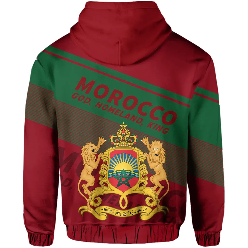 Morocco Hoodie Flag Motto Limited Style RLT7 - Wonder Print Shop