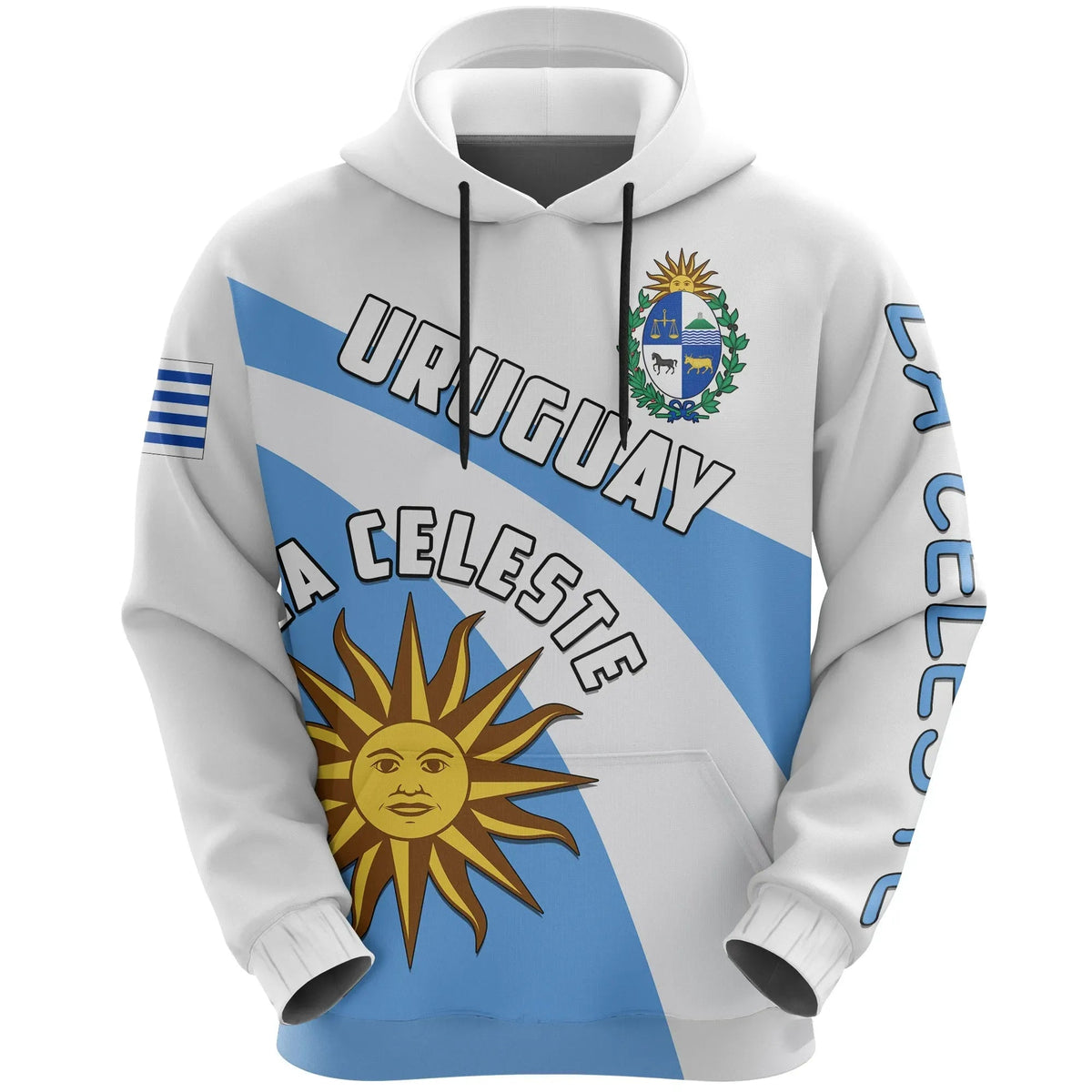 Uruguay All Over Print Hoodie La Celeste Football Style RLT6 - Wonder Print Shop