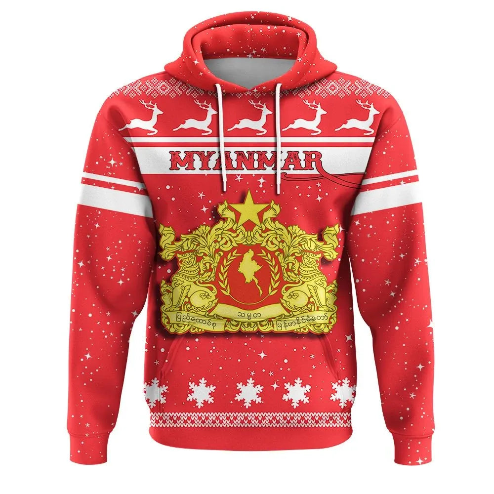 Christmas Myanmar Hoodie Coat Of Arms RLT7 - Wonder Print Shop