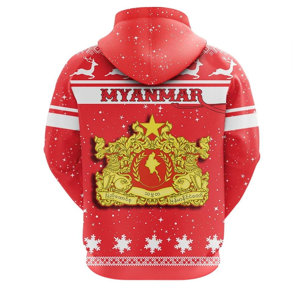 Christmas Myanmar Hoodie Coat Of Arms RLT7 - Wonder Print Shop