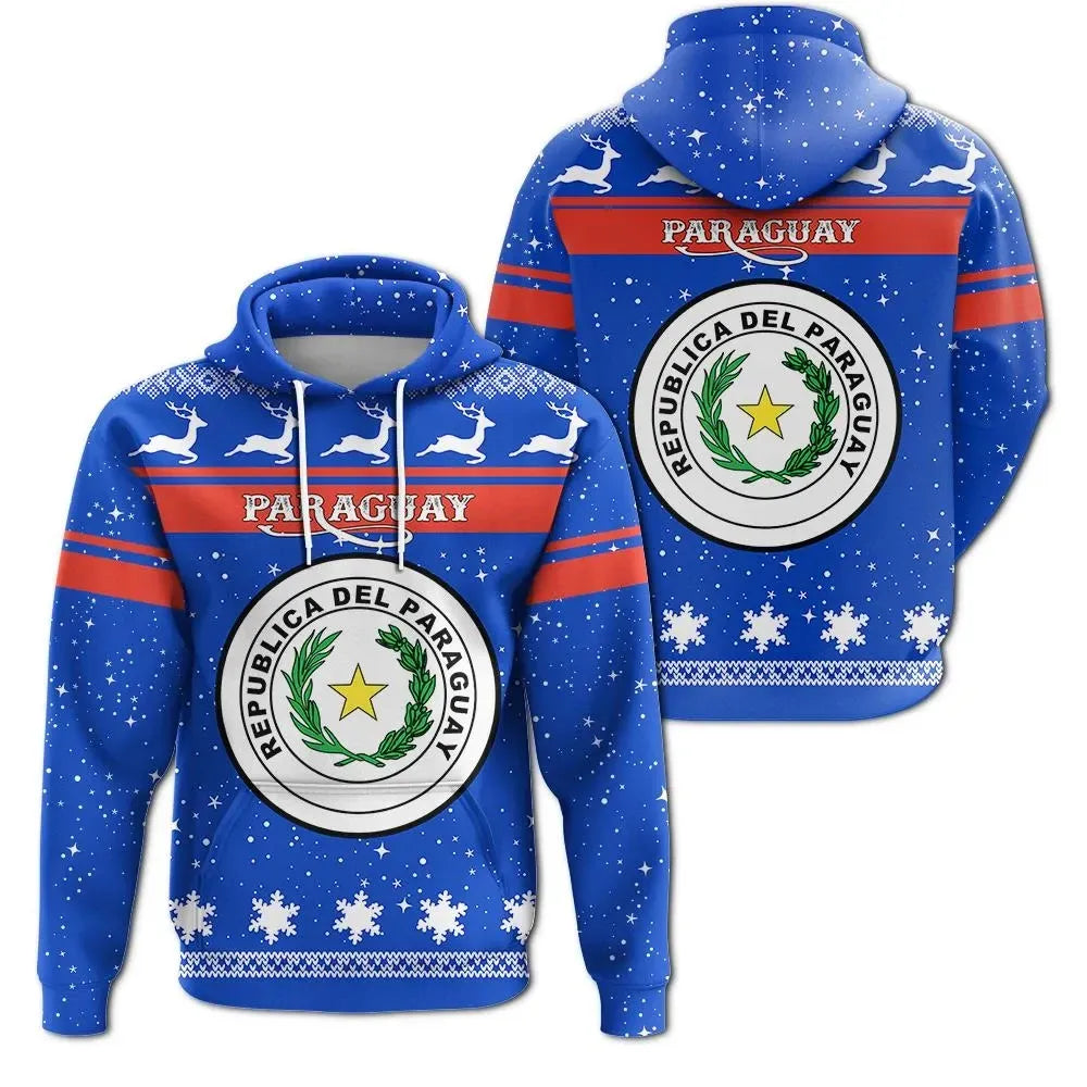 Christmas Paraguay Hoodie Coat Of Arms RLT7 - Wonder Print Shop