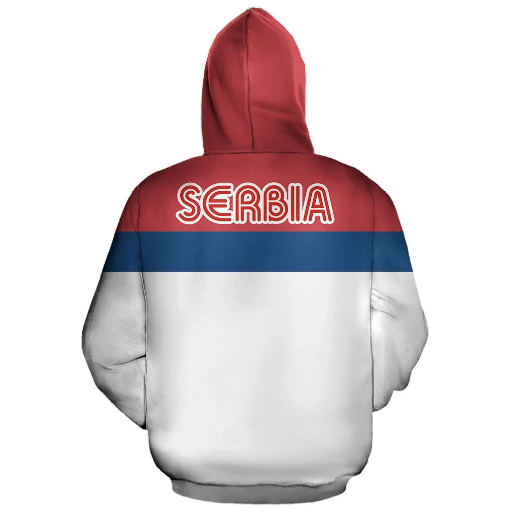 Serbia Superhero Pullover Hoodie RLT7 - Wonder Print Shop