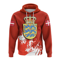 Denmark Hoodie Coat Of Arms Spaint Style RLT13 - Wonder Print Shop
