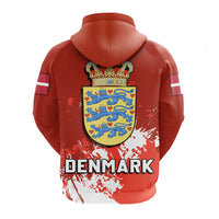 Denmark Hoodie Coat Of Arms Spaint Style RLT13 - Wonder Print Shop