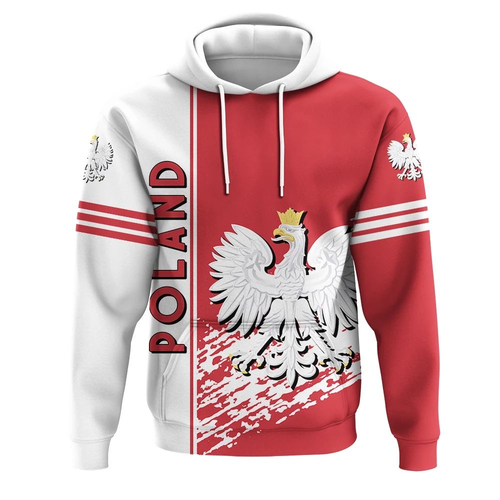 Poland Hoodie Coat Of Arms Quarter Style RLT7 - Wonder Print Shop