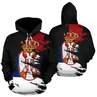 Serbia Hoodie Flag Painting RLT7 - Wonder Print Shop