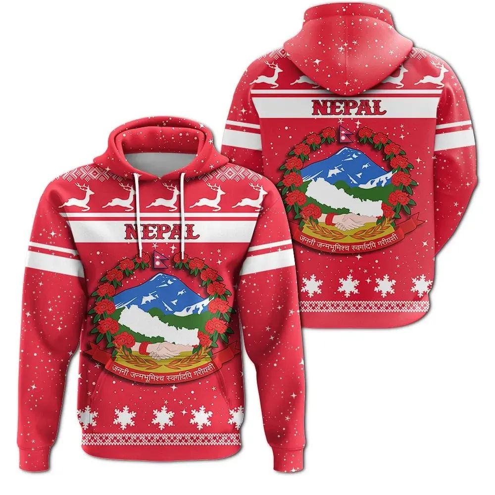 Christmas Nepal Hoodie Coat Of Arms RLT7 - Wonder Print Shop