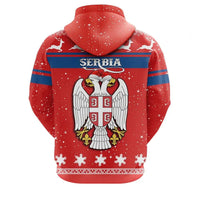 Christmas Serbia Hoodie Coat Of Arms RLT7 - Wonder Print Shop