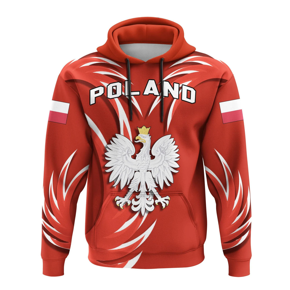 Poland Coat Of Arms Flag Hoodie Wings Style RLT7 - Wonder Print Shop