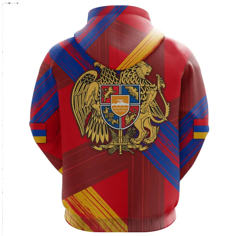 Armenia Zip Hoodie Flag Painting Style RLT8 - Wonder Print Shop