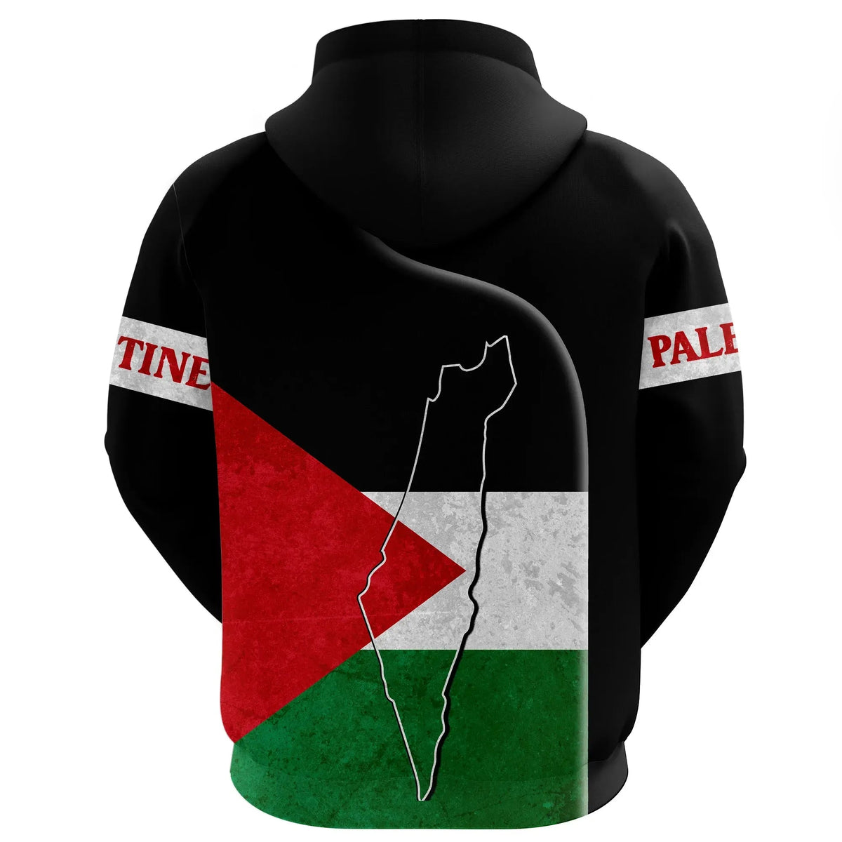 Palestine Flag Hoodie Coat Of Arms RLT13 - Wonder Print Shop