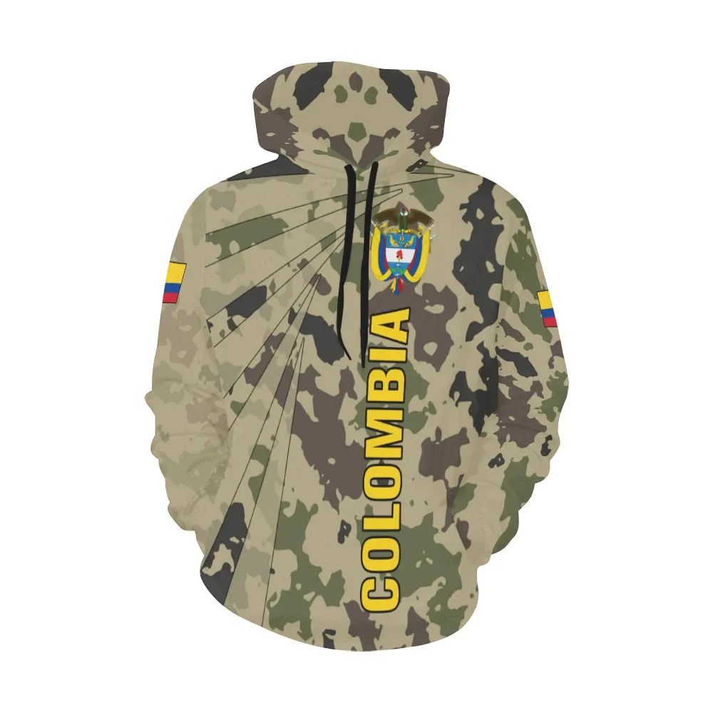 Colombia Hoodie Army Coat Of Arms Tornado Style RLT7 - Wonder Print Shop
