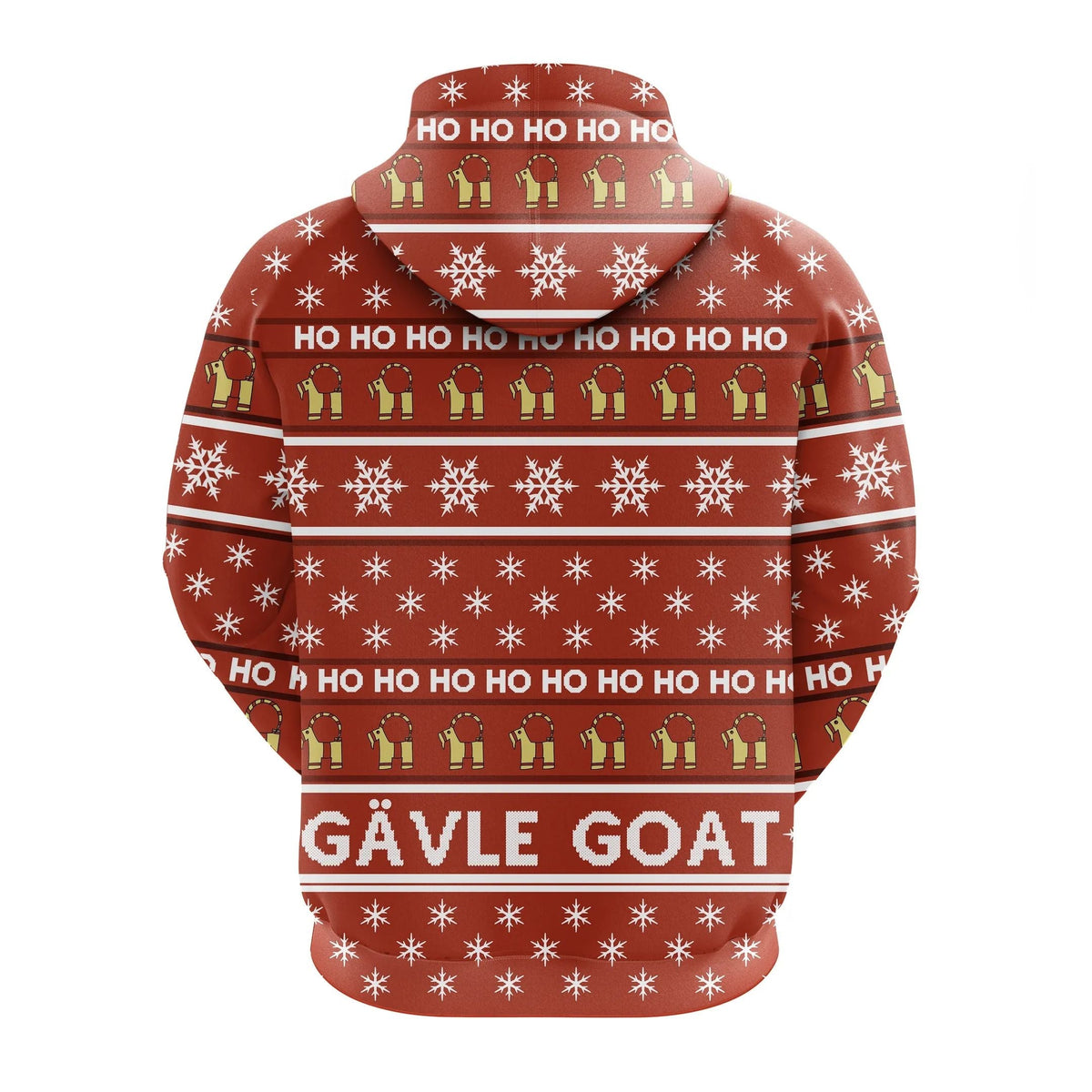 Gavle Goat Sweden Zip Hoodie Swedish Yule Goat Red RLT7 - Wonder Print Shop