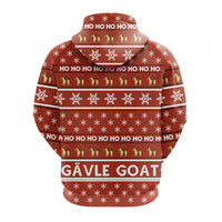 Gavle Goat Sweden Zip Hoodie Swedish Yule Goat Red RLT7 - Wonder Print Shop