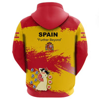 Spain Hoodie Spain Flag Brush RLT12 - Wonder Print Shop