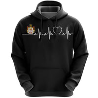Serbia Hoodie Heartbeat Womens/Mens RLT7 - Wonder Print Shop