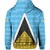 Saint Lucia Flag Hoodie Triangle Cerulean Blue RLT6 - Wonder Print Shop
