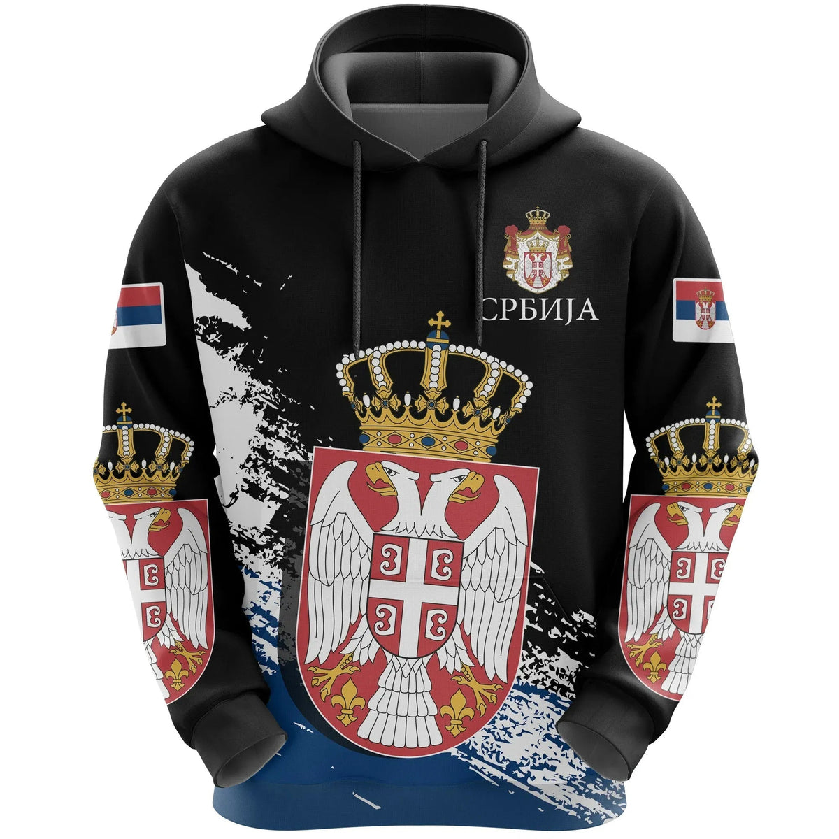 Serbia Special Hoodie Black Version RLT7 - Wonder Print Shop