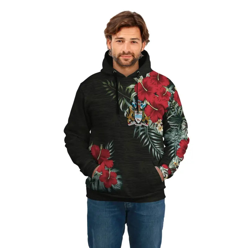 Guyana Hoodie Hibiscus RLT8 - Wonder Print Shop