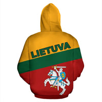 Lithuania Hoodie Lietuva Hoodie Sport Flag Color RLT6 - Wonder Print Shop