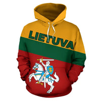 Lithuania Hoodie Lietuva Hoodie Sport Flag Color RLT6 - Wonder Print Shop