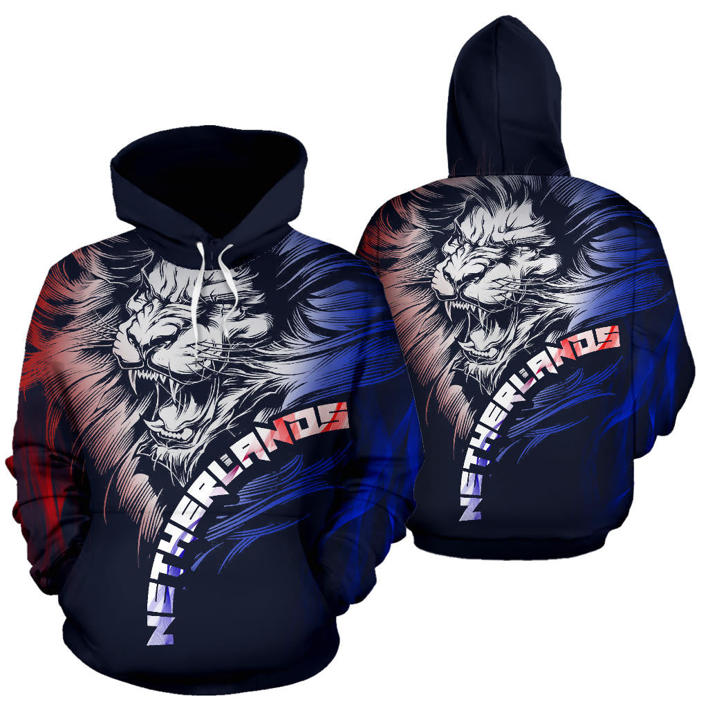 Dutch Lion Hoodie Netherlands Navy RLT7 - Wonder Print Shop
