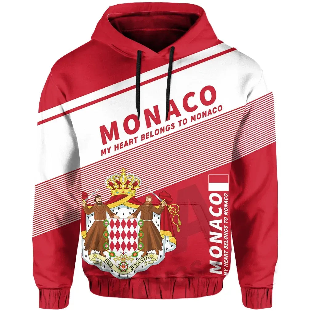 Monaco Flag Motto Hoodie Limited Style RLT6 - Wonder Print Shop