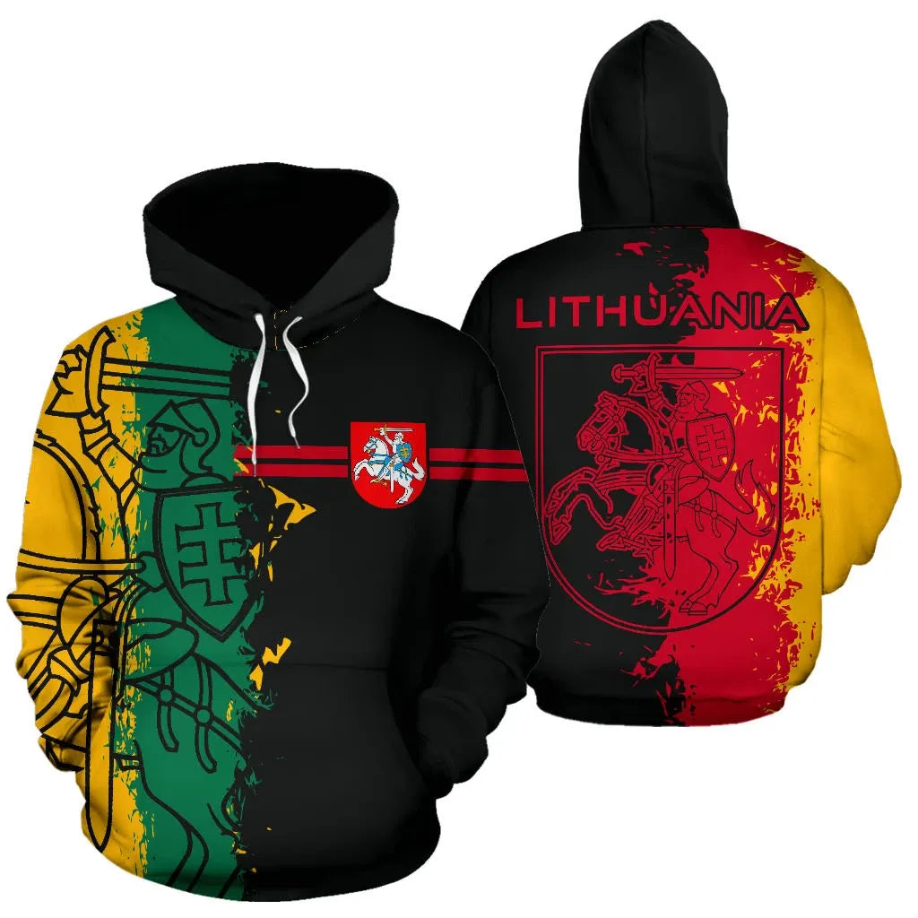 Sport Lithuania Flag Hoodie Mystic Style RLT6 - Wonder Print Shop