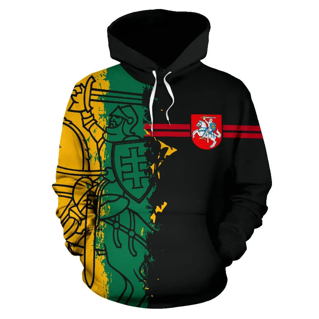 Sport Lithuania Flag Hoodie Mystic Style RLT6 - Wonder Print Shop
