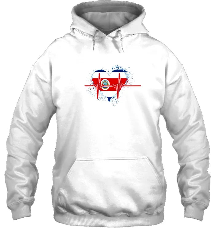 Costa Rica HeartbeaHoodie RLT13 - Wonder Print Shop