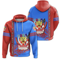 Democratic Republic Of The Congo Hoodie Coat Of Arms Quarter Style RLT13 - Wonder Print Shop