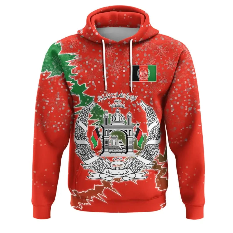 Christmas Afghanistan Hoodie Coat Of Arms X Style RLT8 - Wonder Print Shop