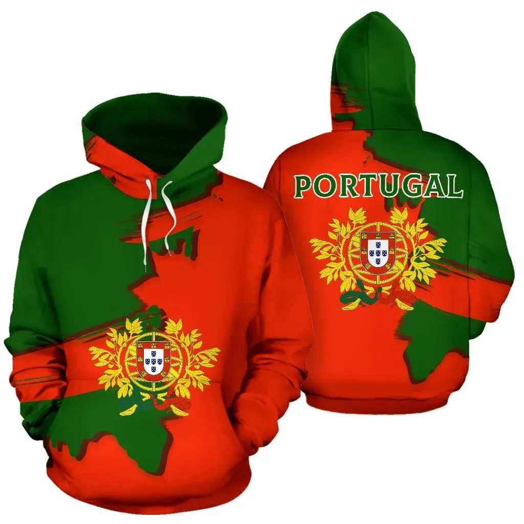 Portugal Coat Of Arms Unique Hoodie Scratch Style RLT7 - Wonder Print Shop