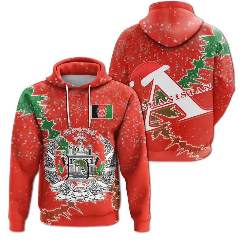 Christmas Afghanistan Hoodie Coat Of Arms X Style RLT8 - Wonder Print Shop