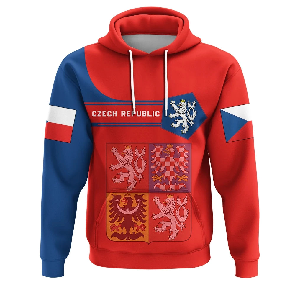 Czech Republic Coat Ofrms Hoodie Simple Style RLT13 - Wonder Print Shop