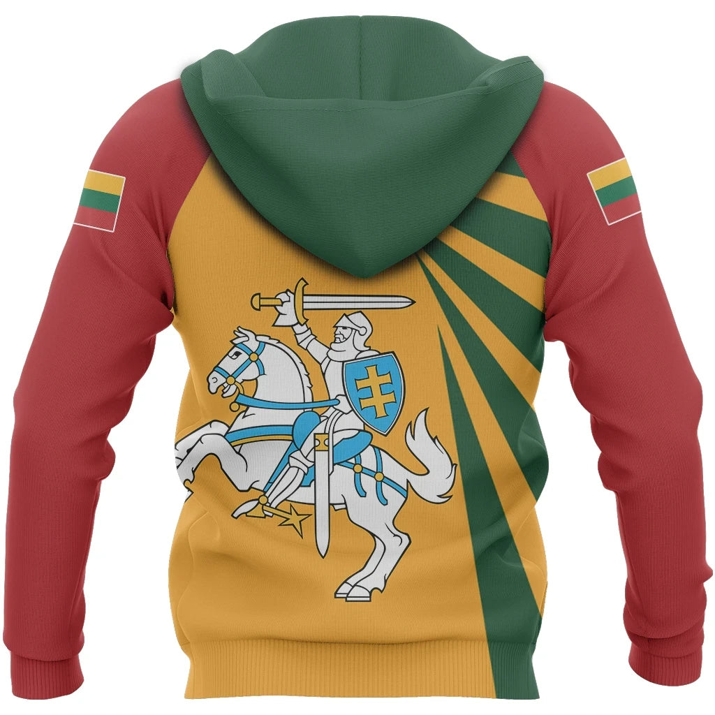 Vytis Lithuania Zip Hoodie Coat Of Arms Tornado Version RLT6 - Wonder Print Shop
