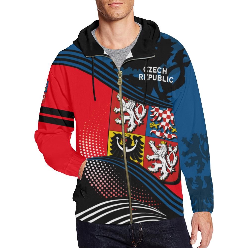 Czech Republic Zip Hoodie Fall In The Wave RLT13 - Wonder Print Shop