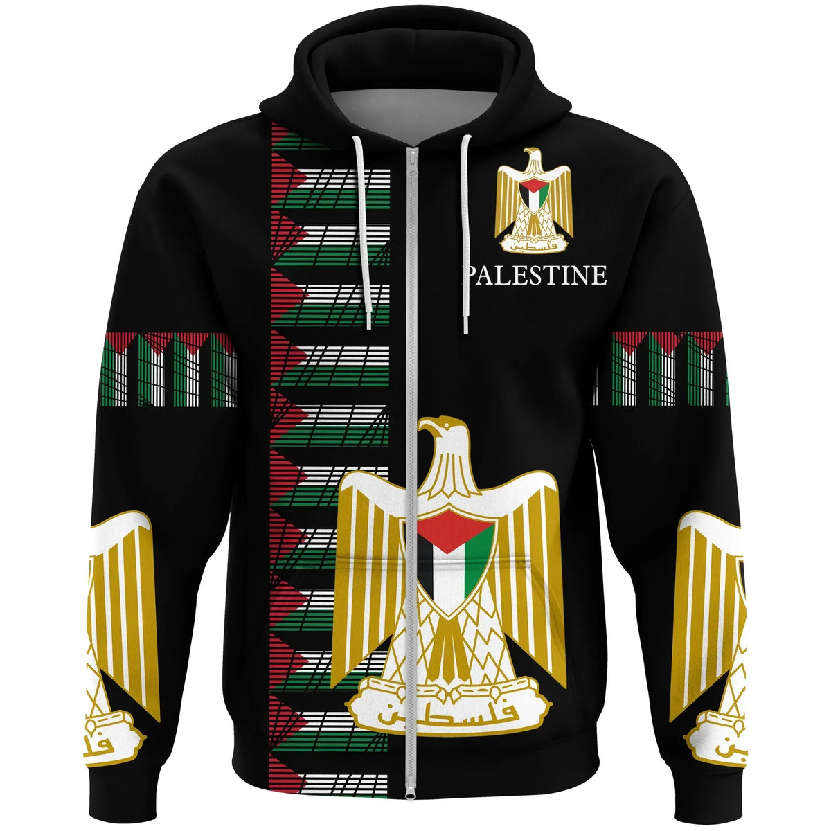 Palestine United Zip Hoodie RLT13 - Wonder Print Shop