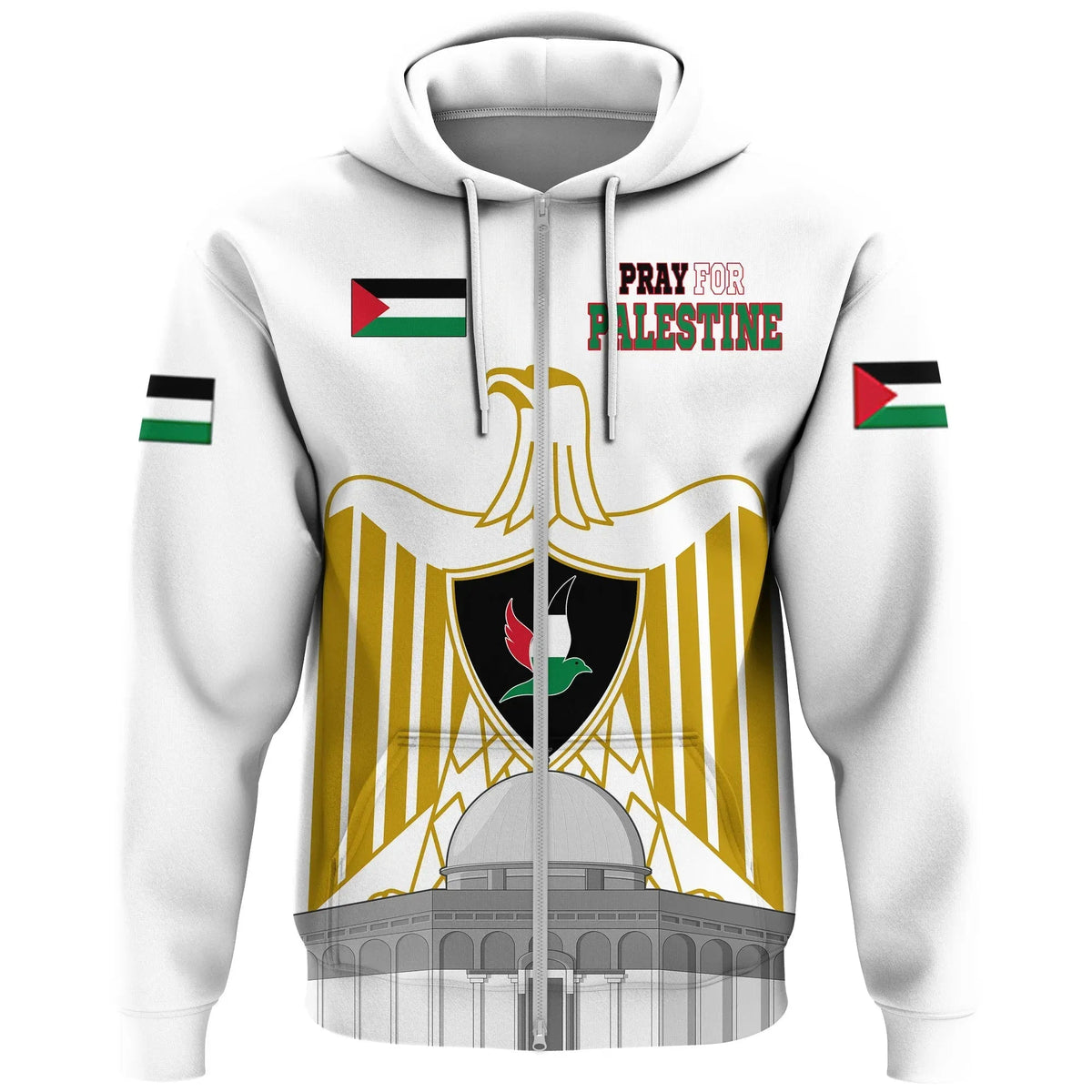 Be Stronger Palestine Zip Hoodie RLT13 - Wonder Print Shop