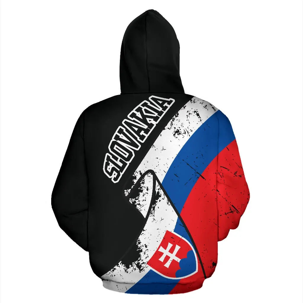 Slovakia Special Grunge Flag Zipper Hoodie RLT13 - Wonder Print Shop