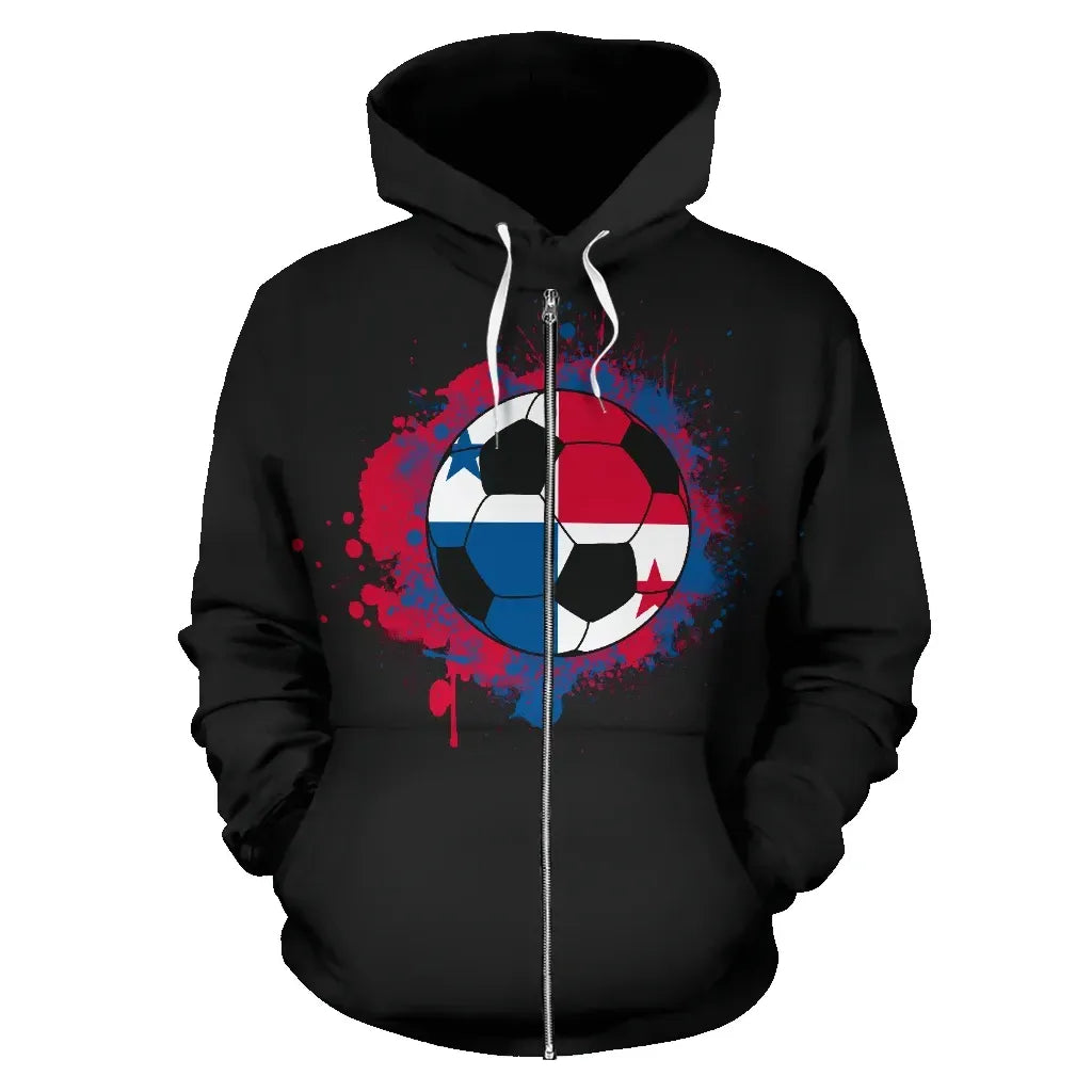 Panama Soccer Zip Up Hoodie RLT13 - Wonder Print Shop