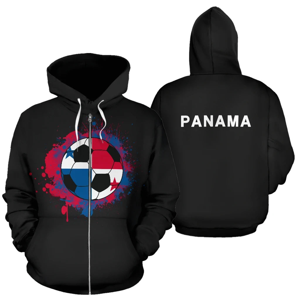 Panama Soccer Zip Up Hoodie RLT13 - Wonder Print Shop
