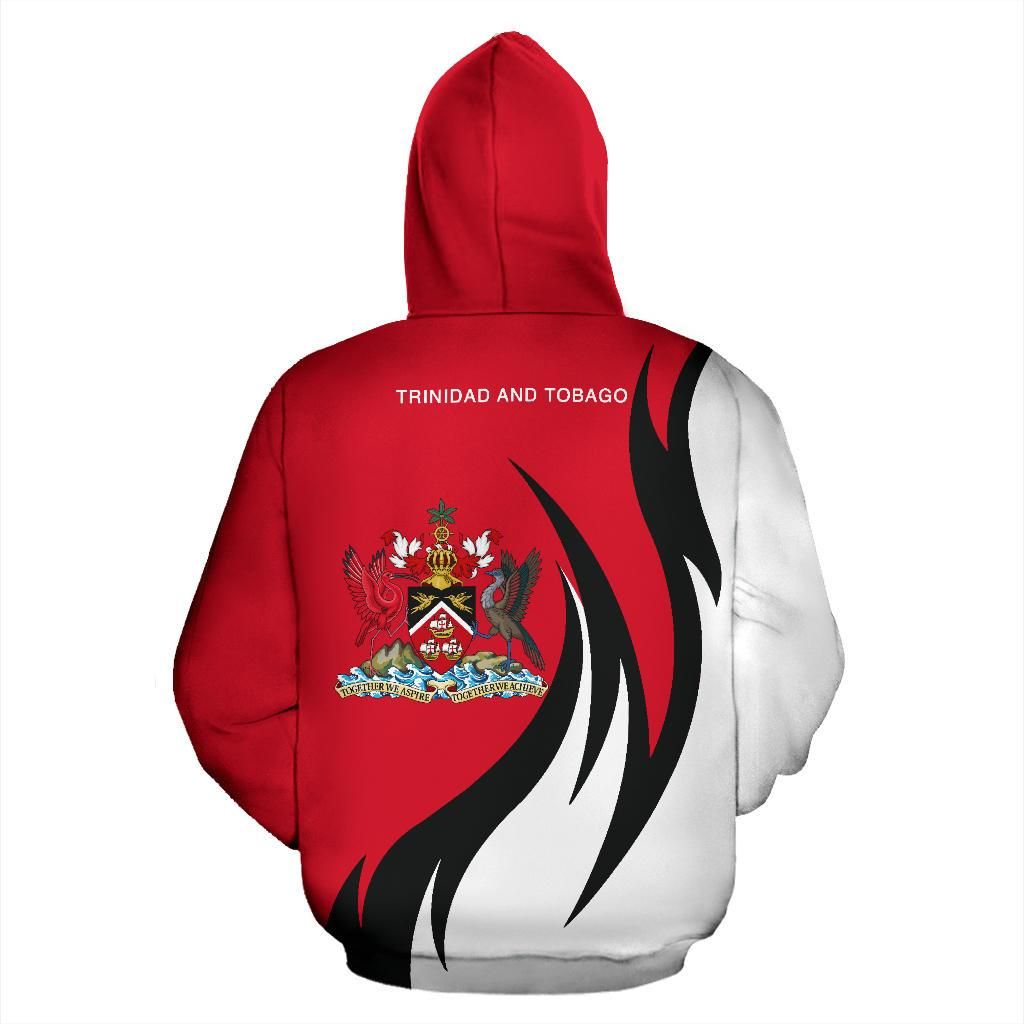 Trinidad and Tobago Hoodie (Zip) Coat Of Arms Fire Style1 RLT6 - Wonder Print Shop