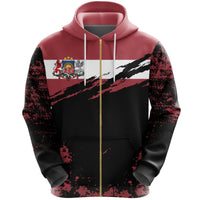 Latvia Zip Hoodie Customized RLT6 - Wonder Print Shop