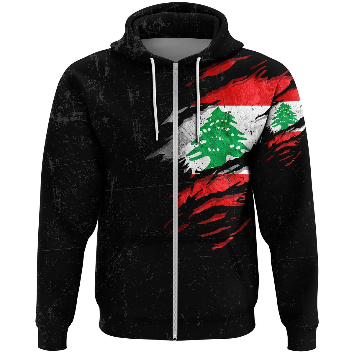 Lebanon In Me Zip Hoodie Special Grunge Style RLT6 - Wonder Print Shop