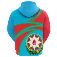 Azerbaijan (Blue) N Flag Zip Hoodie RLT8 - Wonder Print Shop